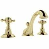 Cheapest 🤩 ROHL® Viaggio® Two Handle Widespread Bathroom Sink Faucet in Unlacquered Brass Cross Handle ⌛ -ROHL Sales Query 1486