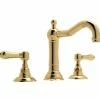 Flash Sale 👍 ROHL® Acqui Two Handle Widespread Bathroom Sink Faucet in Italian Brass 💯