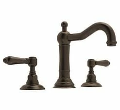 Buy 🧨 ROHL® Acqui Two Handle Widespread Bathroom Sink Faucet in Tuscan Brass 🔥