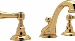 Deals 👍 ROHL® Viaggio® Two Handle Widespread Bathroom Sink Faucet in Inca Brass ✔️