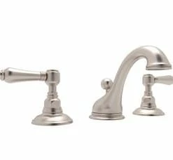 Deals 😉 ROHL® Viaggio® Two Handle Widespread Bathroom Sink Faucet in Satin Nickel 🥰
