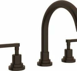 Outlet ✔️ ROHL® Lombardia Two Handle Bathroom Sink Faucet in Tuscan Brass 🎁