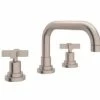 Wholesale ✨ ROHL® Lombardia® Two Handle Widespread Bathroom Sink Faucet in Satin Nickel Cross Handle 👍 -ROHL Sales Query 187