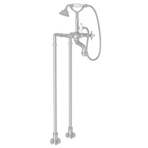 Top 10 🔔 ROHL® Palladian® Floor Mount Tub Filler with Metal Triple Cross Handle and Hand Shower in Polished Chrome 🧨 3 Top 10 🔔 ROHL® Palladian® Floor Mount Tub Filler with Metal Triple Cross Handle and Hand Shower in Polished Chrome 🧨