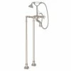 Brand new 😀 ROHL® Palladian® Floor Mount Tub Filler with Metal Triple Cross Handle and Hand Shower in Satin Nickel 🥰 -ROHL Sales Query 192