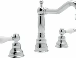 Promo 🔔 ROHL® Arcana Two Handle Widespread Bathroom Sink Faucet in Polished Chrome 🔥