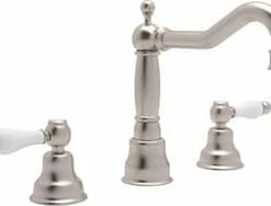 Coupon 🎁 ROHL® Arcana™ Two Handle Bathroom Sink Faucet in Satin Nickel ⌛