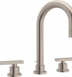 Best Sale 🌟 ROHL® Lombardia® Two Handle Widespread Bathroom Sink Faucet in Satin Nickel 🛒