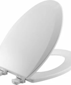 Deals ⌛ Bemis Elongated Closed Front Toilet Seat with Cover in Cotton 💯