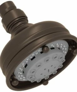 Deals 😍 ROHL® Campo™ Multi Function Champagne, Classic and Massage Showerhead in Tuscan Brass ⭐