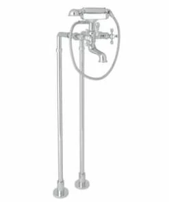 Buy ⌛ ROHL® Arcana™ Two Cross Handle Floor Mount Filler in Polished Chrome ⌛