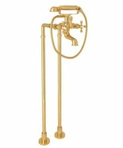 Top 10 🔔 ROHL® Arcana™ Two Cross Handle Floor Mount Filler in Inca Brass 🛒