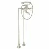 Outlet 🧨 ROHL® Arcana™ Two Cross Handle Floor Mount Filler in Polished Nickel Trim Only 👍 -ROHL Sales Query 303