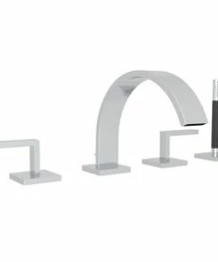 Best Pirce 😍 ROHL® Michael Berman Graceline™ 4-Hole Deckmount Tub Filler in Polished Chrome ✔️