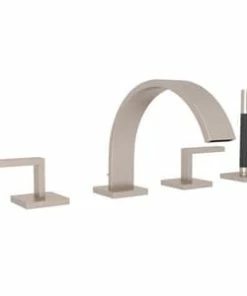 Discount 🧨 ROHL® Edwardian™ Two Handle Roman Tub Faucet in Satin Nickel 🔔