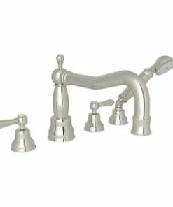 Cheap ⌛ ROHL® Miscelo™ Two Handle Roman Tub Faucet in Polished Nickel 🤩