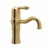 Deals 🔔 ROHL® Italian Country Bath Deckmount Bathroom Sink Faucet with Single Metal Lever Handle in Inca Brass 😀 -ROHL Sales Query 318