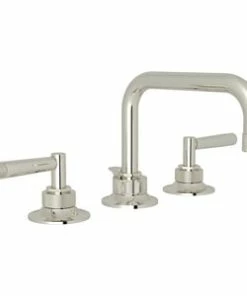 Discount 💯 ROHL® Graceline® Two Handle Widespread Bathroom Sink Faucet in Polished Nickel 👏