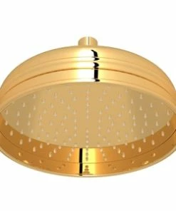 Brand new 🔔 ROHL® Bordano Single Function Rain Showerhead in Inca Brass ✔️