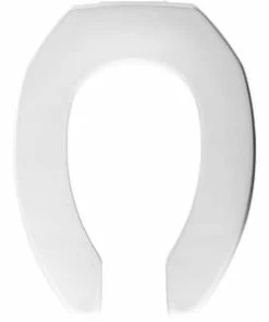 New โ Bemis Elongated Open Front Toilet Seat in White ๐