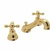 Discount 🎁 ROHL® Italian Country Bath Two Handle Widespread Bathroom Sink Faucet in Inca Brass Cross Handle 💯 -ROHL Sales Query 381
