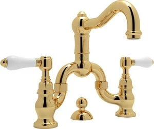 Outlet 😀 ROHL® Aqui Two Handle Bathroom Sink Faucet in Inca Brass 😍 3 Outlet 😀 ROHL® Aqui Two Handle Bathroom Sink Faucet in Inca Brass 😍