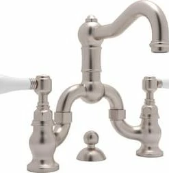 Brand new ✔️ ROHL® Aqui Two Handle Bathroom Sink Faucet in Satin Nickel ✔️
