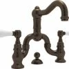 Hot Sale 🧨 ROHL® Aqui Two Handle Bathroom Sink Faucet in Tuscan Brass 💯 -ROHL Sales Query 399