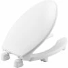 New 🧨 Bemis Medic-Aid® Elongated Open Front Toilet Seat with Cover in White 🔔 -ROHL Sales Query 400