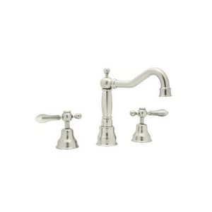 Outlet ⌛ ROHL® Arcana™ Two Handle Widespread Bathroom Sink Faucet in Polished Nickel 😍 3 Outlet ⌛ ROHL® Arcana™ Two Handle Widespread Bathroom Sink Faucet in Polished Nickel 😍