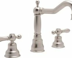 Best deal 👍 ROHL® Country Bath Arcana Two Handle Widespread Bathroom Sink Faucet in Satin Nickel 🎁