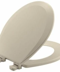 Brand new 🛒 Bemis Round Closed Front Toilet Seat with Cover in Almond 👏