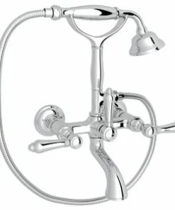 Best Pirce 👍 ROHL® Mercer Island Two Handle Wall Mount Filler in Polished Chrome ❤️