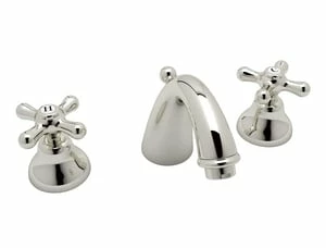 New 🔔 ROHL® Verona™ Two Handle Widespread Bathroom Sink Faucet in Polished Nickel 👍 3 New 🔔 ROHL® Verona™ Two Handle Widespread Bathroom Sink Faucet in Polished Nickel 👍