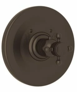 Flash Sale 💯 ROHL® Viaggio® Thermostatic Non-Volume Control Valve Trim Only with Single Cross Handle in Tuscan Brass 🔥