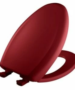 Hot Sale ⌛ Bemis Whisper-Close® Elongated Closed Front Toilet Seat with Cover in Red 🔥