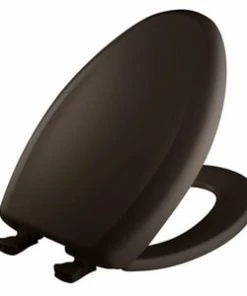 Budget 🌟 Bemis Elongated Closed Front Toilet Seat with Cover in Espresso Brown 😍