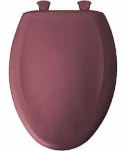 Hot Sale 🥰 Bemis Elongated Closed Front Toilet Seat with Cover in Raspberry 👏 -ROHL Sales Query 535