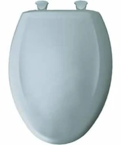 Discount 😉 Bemis Elongated Closed Front Toilet Seat with Cover in Heron Blue 🎉 -ROHL Sales Query 538
