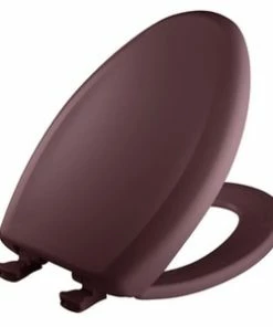 Budget 😍 Bemis Elongated Closed Front Toilet Seat with Cover in Loganberry ✨