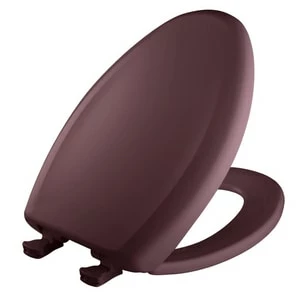 Budget 😍 Bemis Elongated Closed Front Toilet Seat with Cover in Loganberry ✨ 3 Budget 😍 Bemis Elongated Closed Front Toilet Seat with Cover in Loganberry ✨