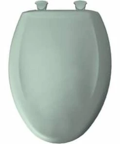 Best deal 💯 Bemis Elongated Closed Front Toilet Seat with Cover in Seafoam 🥰 -ROHL Sales Query 547