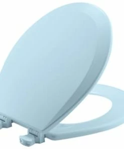 Discount 😀 Bemis Round Closed Front Toilet Seat with Cover in Dresden Blue 💯