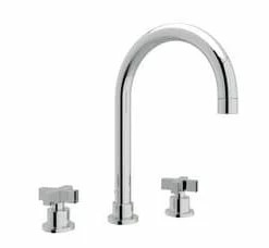 Hot Sale 🧨 ROHL® Modern™ Two Handle Widespread Bathroom Sink Faucet in Polished Chrome ❤️