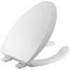 Best deal 🧨 Bemis Elongated Open Front Toilet Seat with Cover in White 🔥 -ROHL Sales Query 573
