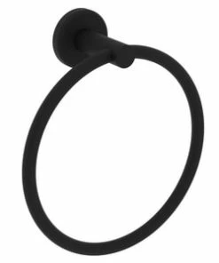 Deals 🔔 ROHL® Campo™ Round Closed Towel Ring in Matte Black 🛒