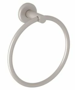 Promo 😍 ROHL® Bossini Round Closed Towel Ring in Satin Nickel 🛒