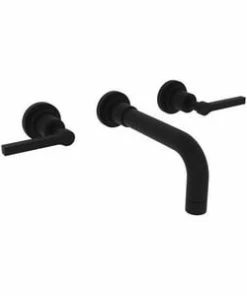 Cheap ⭐ ROHL® Lombardia Two Handle Widespread Bathroom Sink Faucet in Matte Black 🎁