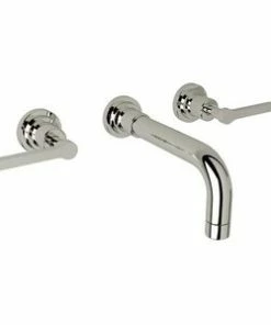 Best Pirce 🎁 ROHL® Lombardia® Two Handle Widespread Bathroom Sink Faucet in Polished Nickel Lever Handle 🛒