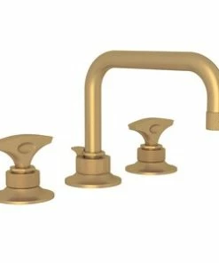 Coupon ❤️ ROHL® Michael Berman Two Handle Bathroom Sink Faucet in French Brass 🔥